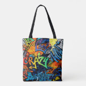 Graffiti Bricks: Urban Abstrakt Tasche (Rückseite)