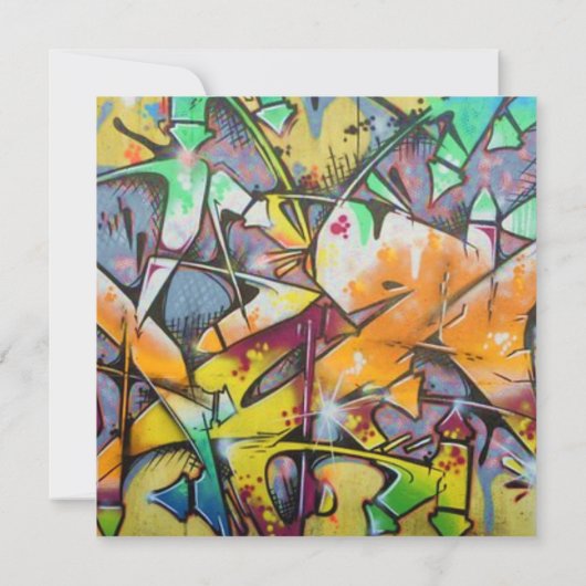 Graffiti Briefe zum Geburtstag Einladung (Rückseite)
