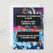 Graffiti Briefe zum Geburtstag Einladung (Rückseite)