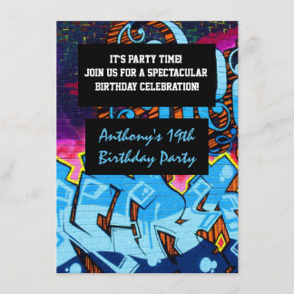 Graffiti Briefe zum Geburtstag Einladung