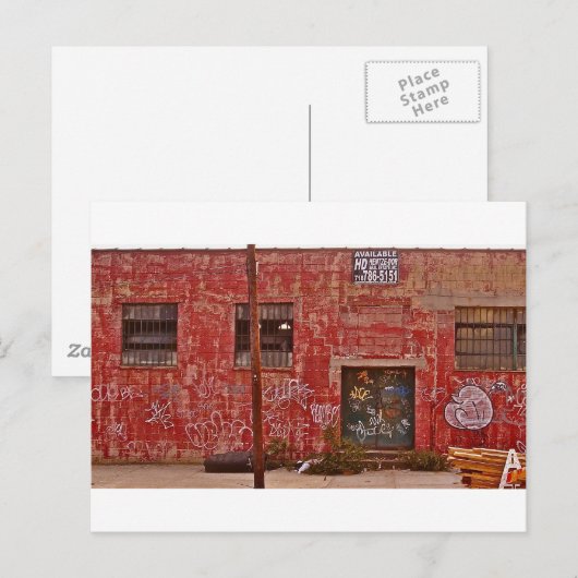 Graffiti-Brooklyn NYC Postkarte (Vorne/Hinten)