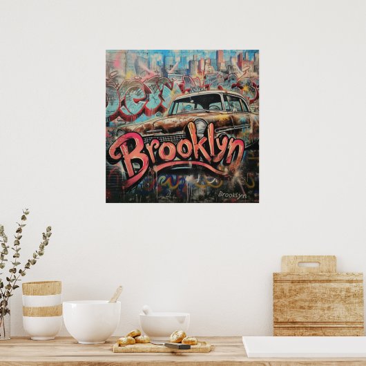 Graffiti Brooklyn Poster (Küche)