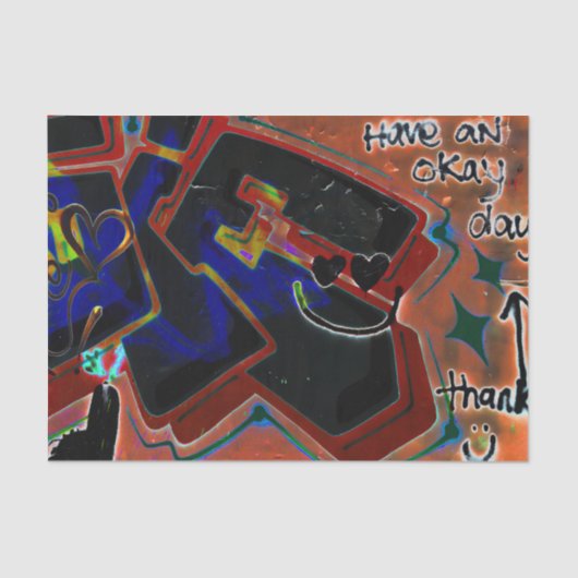 Graffiti Brown Black Painted Urban Street Wall Art Seidenpapier (Vorderseite)