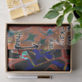 Graffiti Brown Black Painted Urban Street Wall Art Seidenpapier (Geschenk)