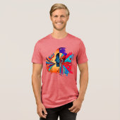 Graffiti Burst - Urban Abstrakt Street Art T-Shirt Tri-Blend Shirt (Vorderseite voll)