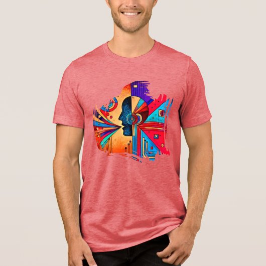 Graffiti Burst - Urban Abstrakt Street Art T-Shirt Tri-Blend Shirt (Vorderseite)