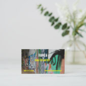 Graffiti Business Card Visitenkarte (Stehend Vorderseite)
