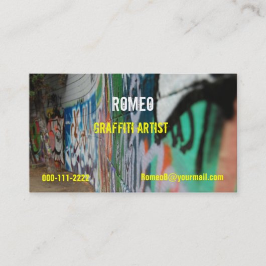 Graffiti Business Card Visitenkarte (Vorderseite)