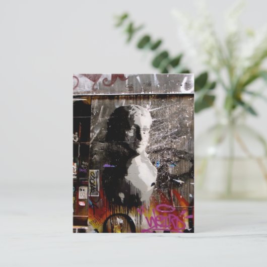 Graffiti Bust Postkarte (Stehend Vorderseite)