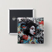 Graffiti-Button Button (Vorne & Hinten)