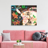 Graffiti Canvas Print Leinwanddruck (Insitu (Wohnzimmer))