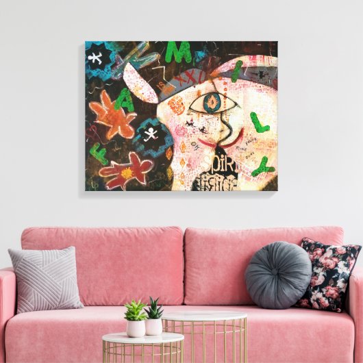Graffiti Canvas Print Leinwanddruck (Insitu (Wohnzimmer))