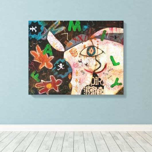 Graffiti Canvas Print Leinwanddruck (Insitu (Holzboden))