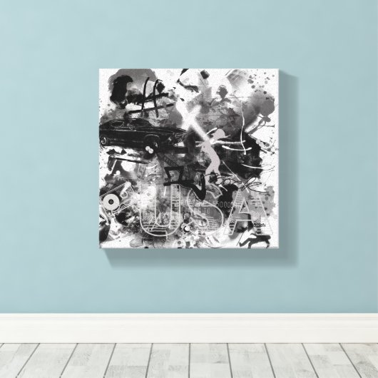 Graffiti Canvas Print Leinwanddruck (Insitu (Holzboden))