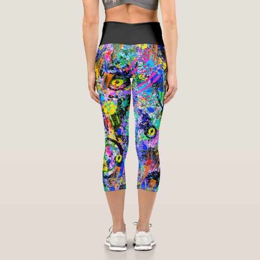 Graffiti Carnival Capri Leggings (Rückseite)