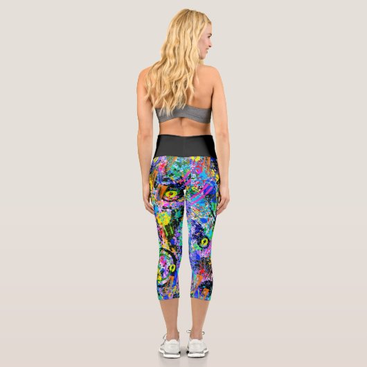 Graffiti Carnival Capri Leggings (Rückseite)