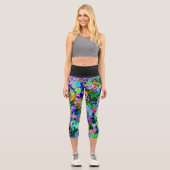 Graffiti Carnival Capri Leggings (Vorderseite)
