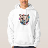 Graffiti Cat Face Hoodie (Vorderseite)