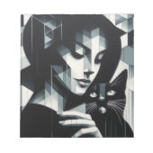 Graffiti Cat Lady Notizblock (Vorderseite)