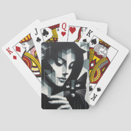 Graffiti Cat Lady Spielkarten