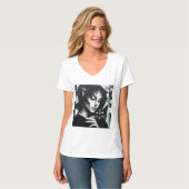 Graffiti Cat Lady T-Shirt (Vorderseite Vollansicht)