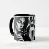 Graffiti Cat Lady Tasse (Vorderseite Links)