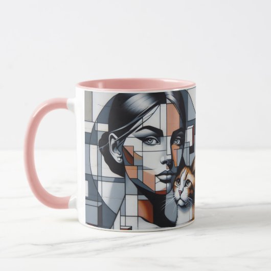Graffiti Cat Lady Tasse (Links)
