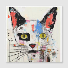 Graffiti Cat Urban Cool Feline Magnetkarte