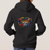 Graffiti Cat – Urban Street Art Design Hoodie (Rückseite)