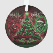 Graffiti Christmas Acrylic Ornament (Rückseite)