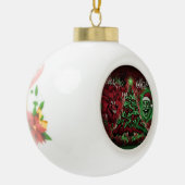 Graffiti Christmas Ceramic Ball Ornament (Links)