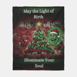 Graffiti Christmas Fleece Blanket 50x60