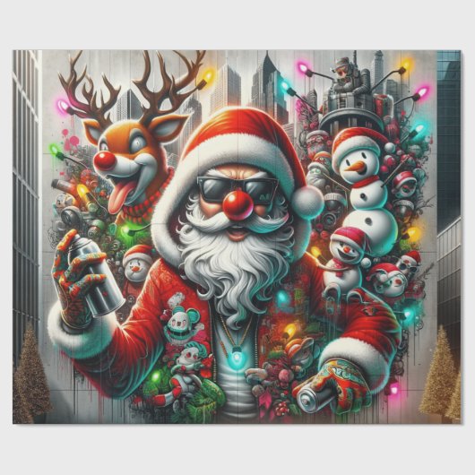 Graffiti Christmas Geschenkpapier (Flach)