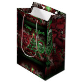 Graffiti Christmas Gift Bag Medium Mittlere Geschenktüte (Vorderseite Schrägansicht)