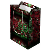 Graffiti Christmas Gift Bag Medium Mittlere Geschenktüte (Rückseite Schrägansicht)