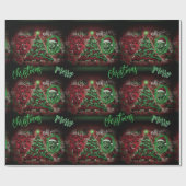 Graffiti Christmas Matte Wrapping Paper Geschenkpapier (Flach)
