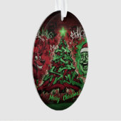 Graffiti Christmas Oval Acrylic Ornament (Vorderseite)