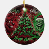Graffiti Christmas Round Ornament (Hinten)