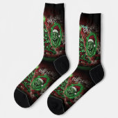 Graffiti Christmas Sustainable Premium Socks Socken (Linkes Detail)