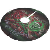 Graffiti Christmas Tree Skirt 44" Polyester Weihnachtsbaumdecke (Schrägansicht)