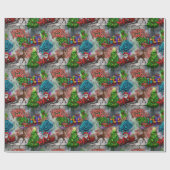 Graffiti Christmas Wrapping Paper Geschenkpapier (Flach)