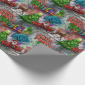 Graffiti Christmas Wrapping Paper Geschenkpapier (Ecke)