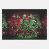 Graffiti Christmas Wrapping Paper Set x 3 Geschenkpapier Set (Vorderseite 3)