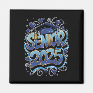 Graffiti Cl von 2025 Senior 2025 Abschluss zurück Magnet