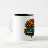 Graffiti Classic Car Mug Zweifarbige Tasse (Vorderseite Links)