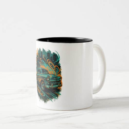 Graffiti Classic Car Mug Zweifarbige Tasse (VorderseiteRechts)