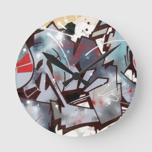 Graffiti Clock Runde Wanduhr (Vorderseite)