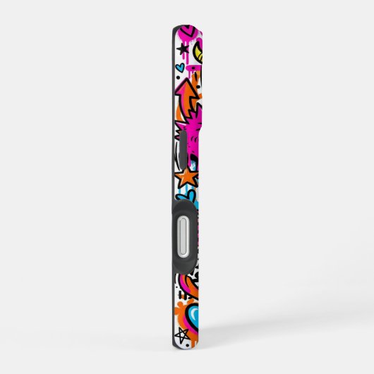 Graffiti Collage Pattern Phone Case iPhone 16 Hülle (Rechte Seite)