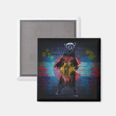 Graffiti Colorado-Fahnen-Bärenkurz Magnet (Vorderseite/Rückseite)