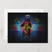 Graffiti Colorado Fahnengrunge Postkarte (Vorne/Hinten)